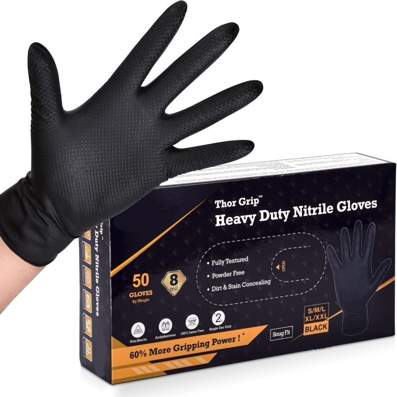 Nitrile Mechanic Glove - Guantes de nitrilo negros de alta
