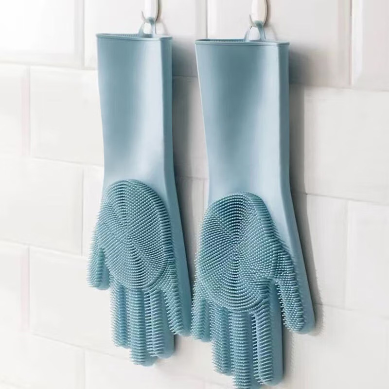 Rubber Glove Cleaning - Guantes de Silicona para Lavar Platos,