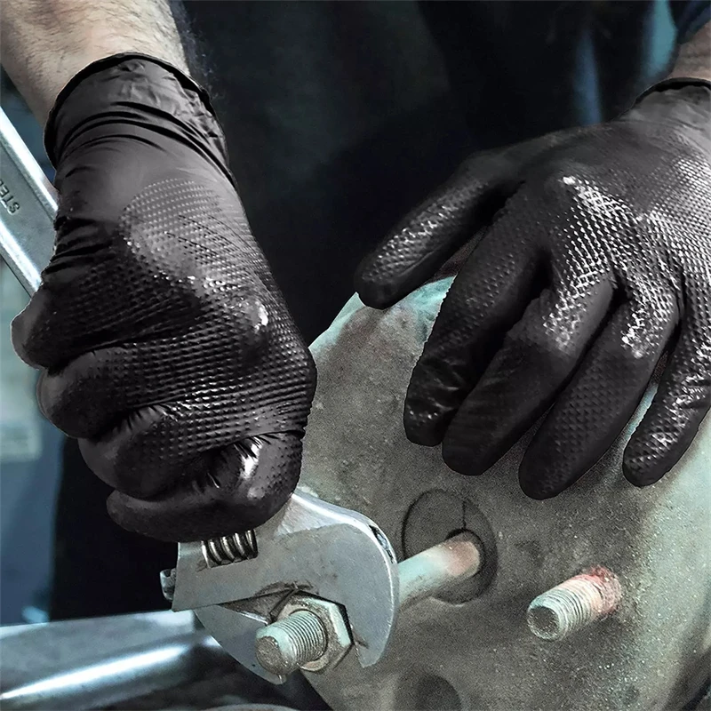 Nitrile Mechanic Glove - Guantes Industriales de Nitrilo Negros de
