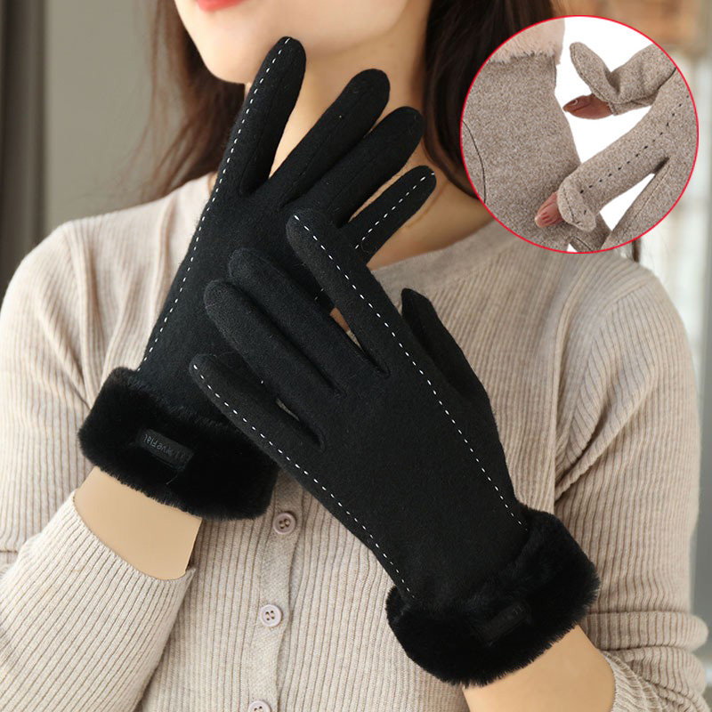Wool Glove Lined - Guantes de invierno para mujer, manoplas