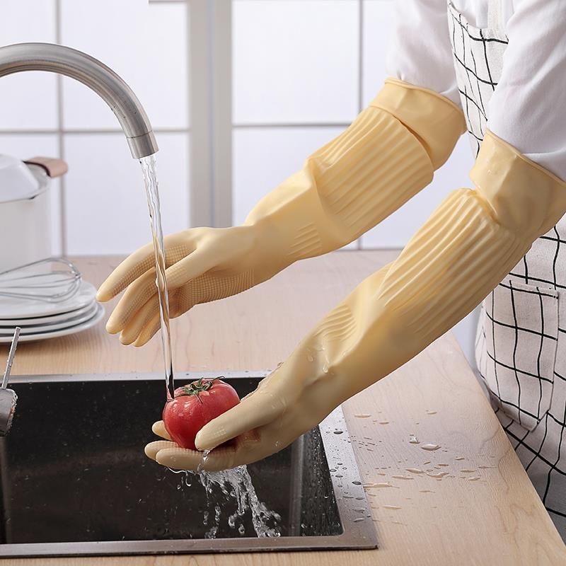 Rubber Glove Cleaning - Guantes largos de goma reutilizables para