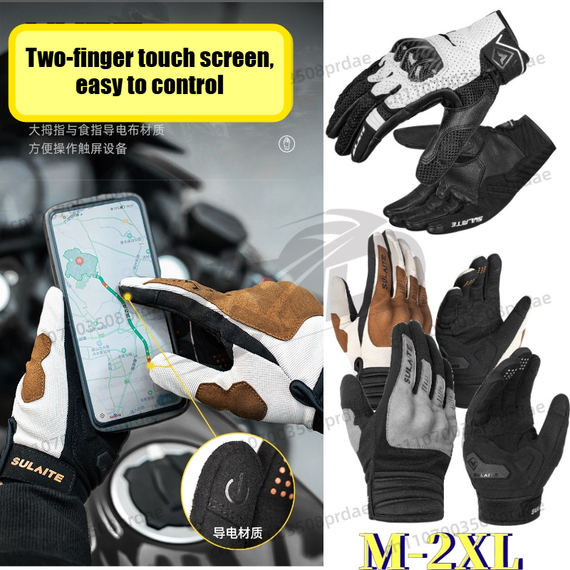 Motorcycle Glove Knuckle - Guantes de Motocicleta para Primavera/Verano, Transpirables,