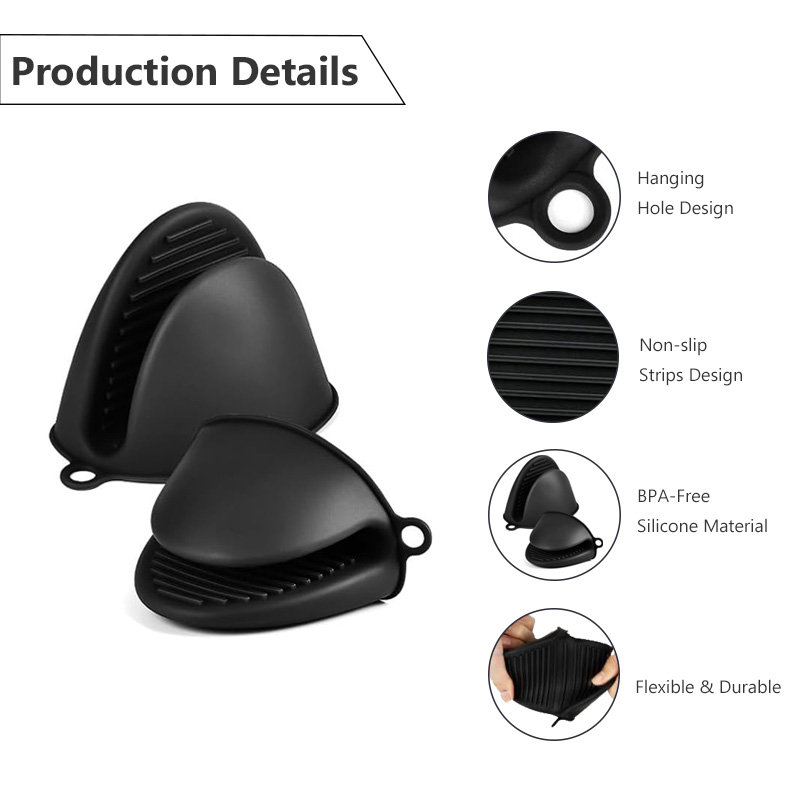 Juego de 2 protectores de sili - Oven Mitt Silicone reseña y precio