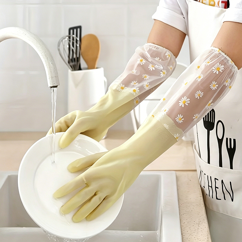 Un Par de Guantes de Goma Nuev - Rubber Glove Cleaning reseña y precio