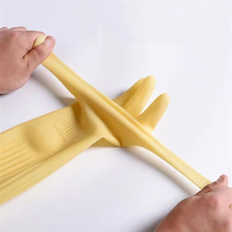 Guantes largos de goma reutili - Rubber Glove Cleaning reseña y precio